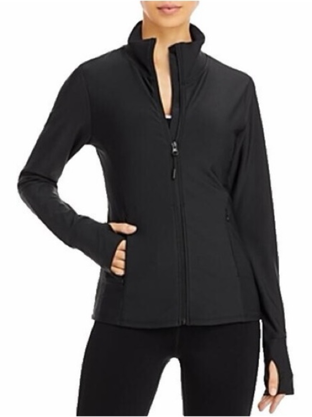 Women's Apana Black Athletic Zip-Up Jacket Size M
